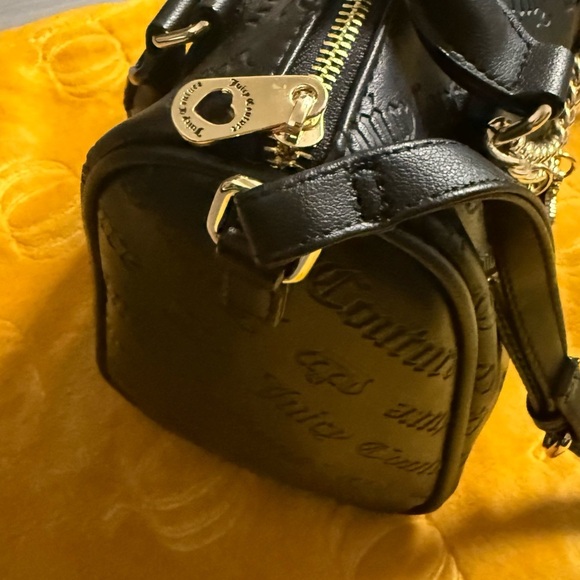 Juicy Couture Black Satchel with Gold Charm Chain - Picture 13 of 15